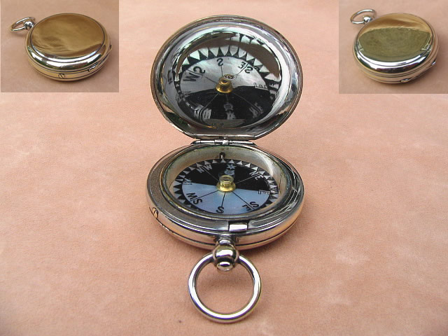 Late 19th century pocket compass with Singers Patent style dial
